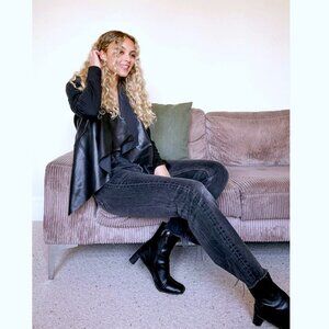 ASOS Vero Moda Leather Open Jacket